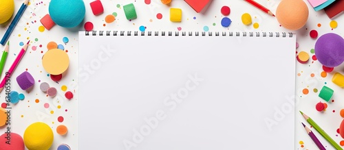 Stationery mock up on white background for modern business School theme