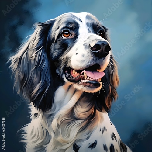 bernese mountain dog portrait