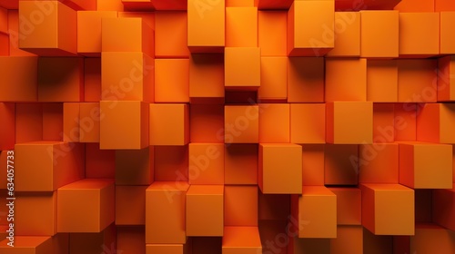 Orange Cubes Wall Background