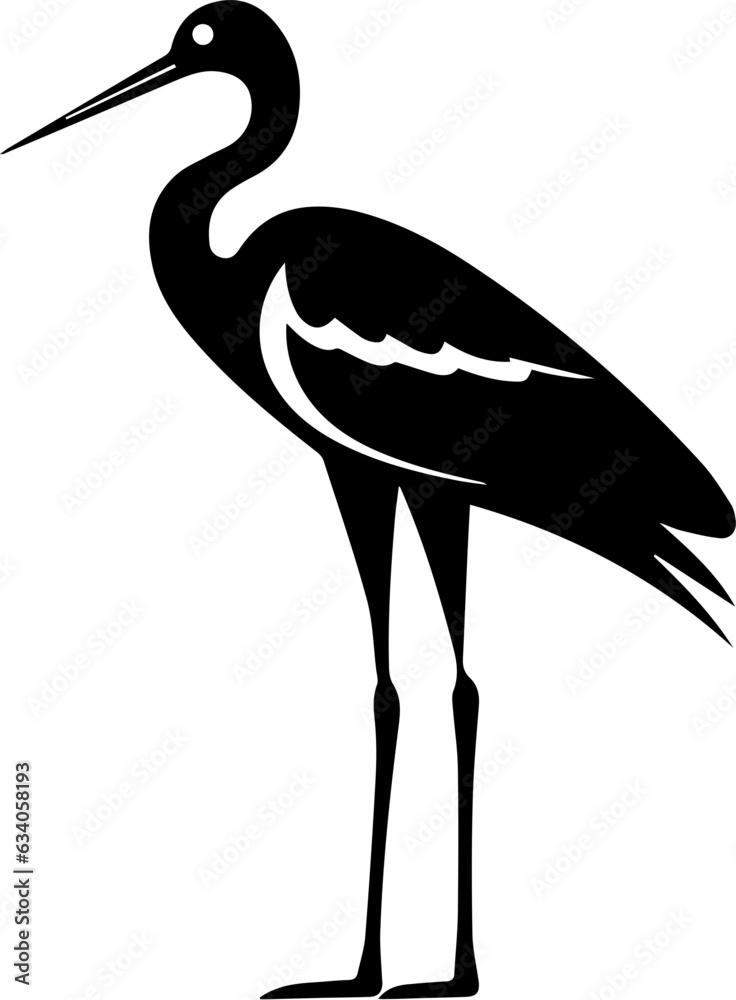 Obraz premium Jabiru Silhouette Icon