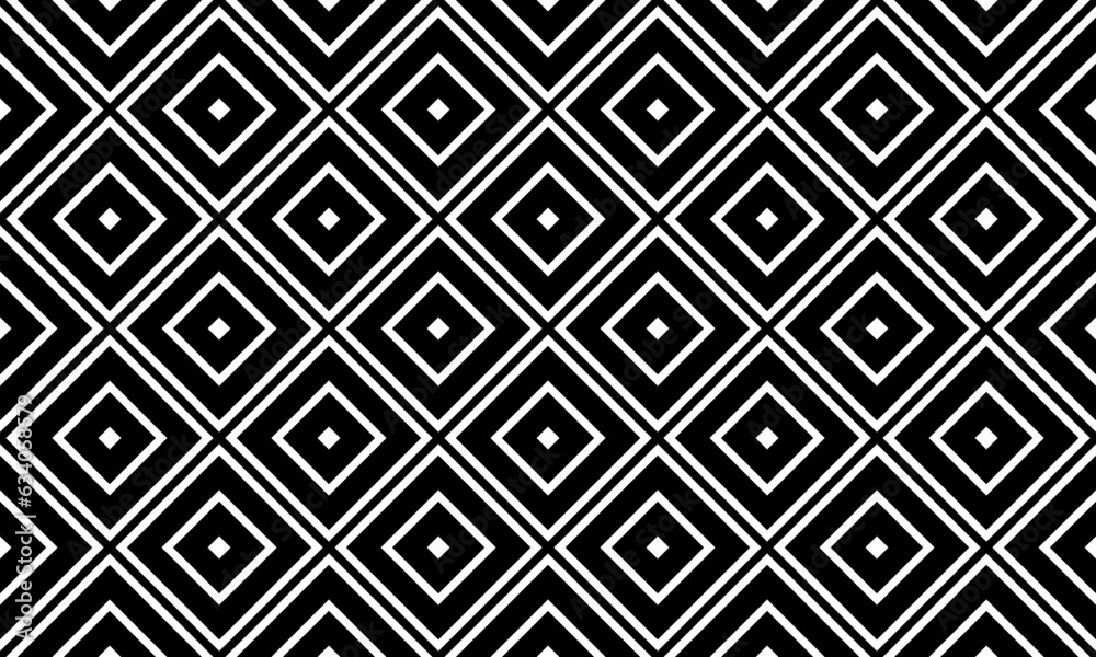 Seamless Geometric Checked Black and White Pattern. Seamless Geometric Checked Black and White Pattern.