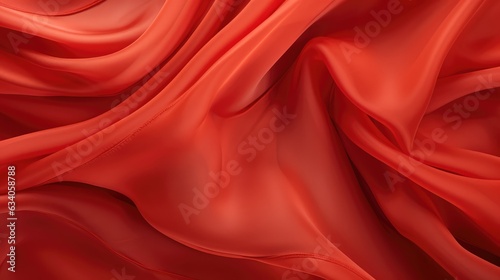 Vibrant Red Silk Fabric