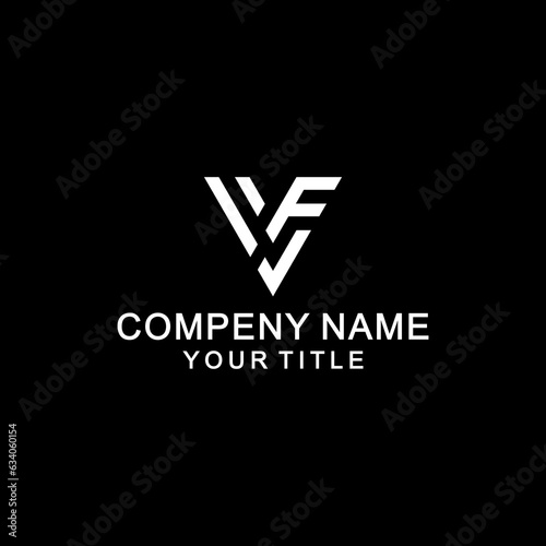 fv letter vector logo abstract