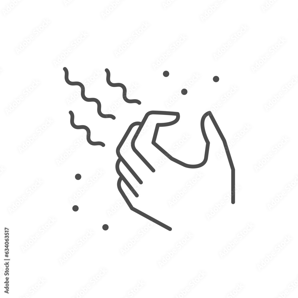 Fotografija Itch process line outline icon