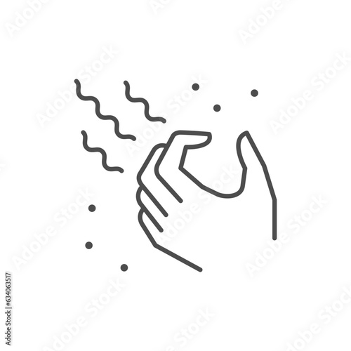 Itch process line outline icon