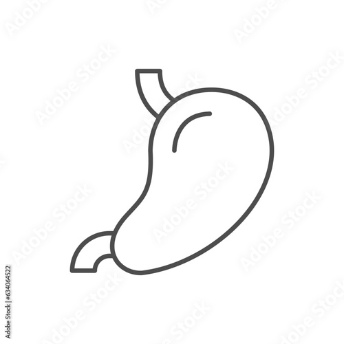 Human stomach line outline icon