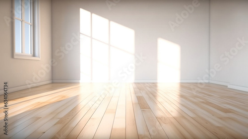 empty room with window. Generative Ai. 