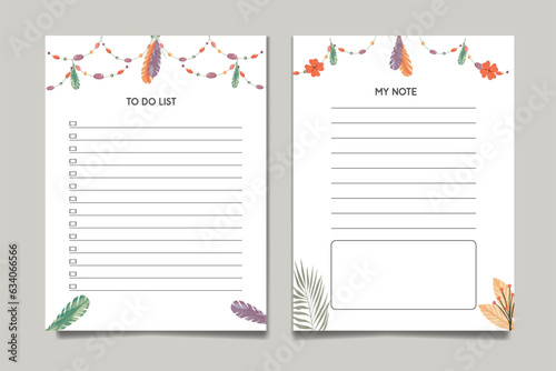 notebook with flowers