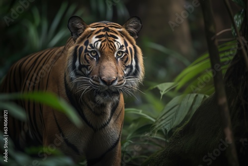 Bengal Tiger Closeup Sticking Out its Tongue
