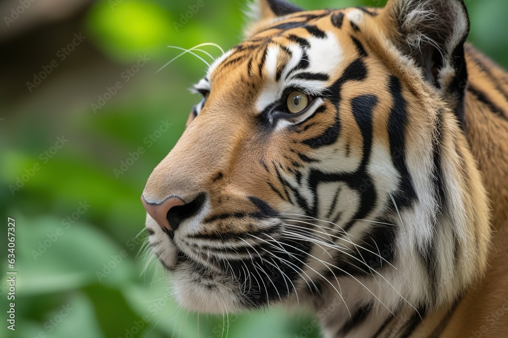 Close-up of a tiger lying down (Panthera Tigris)