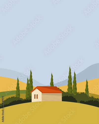 Pienza Tuscany Italy travel poster.