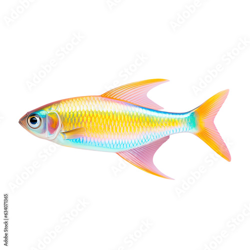 Isolated Threadfin Rainbowfish on transparent background