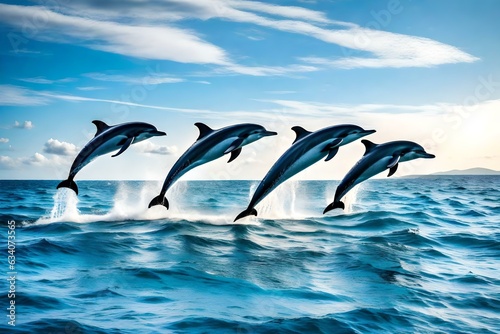 dolphin jumping out of water, dolphin jumping in the sea, Dolphins Jumping out of Water,  © Mehram