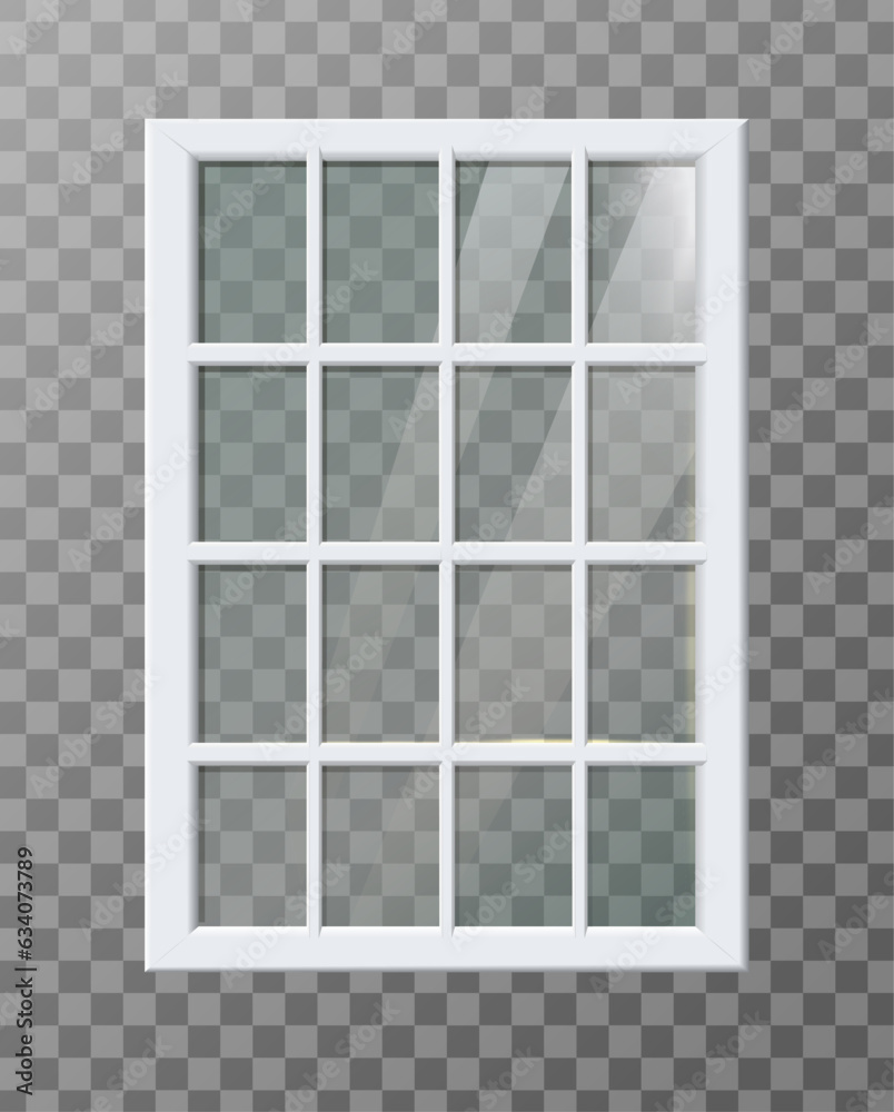 3d realistic vector icon illustration. White plastic frame rectangular window. 3d realistic vector icon illustration. White plastic frame rectangular window.
