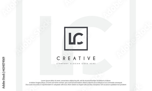 Initial CL letter logo. Vector business branding flat logo design illustration