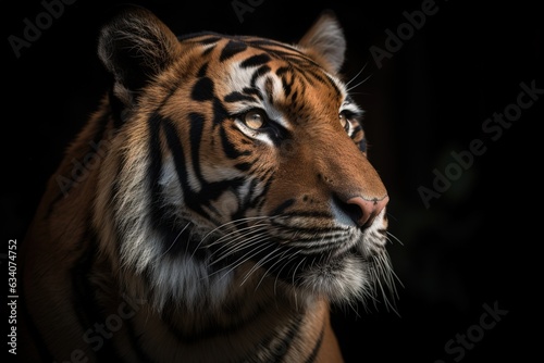 Female bengal tiger in the dark
