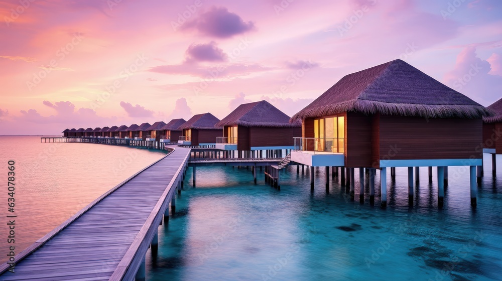 beautiful maldives travel destination, soft dreamy hues