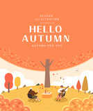 autumn sentimental frame illustration. Web-Banner 