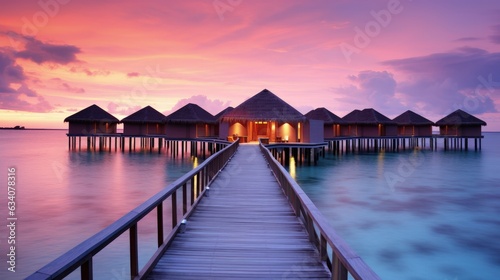 beautiful maldives travel destination, soft dreamy hues © medienvirus