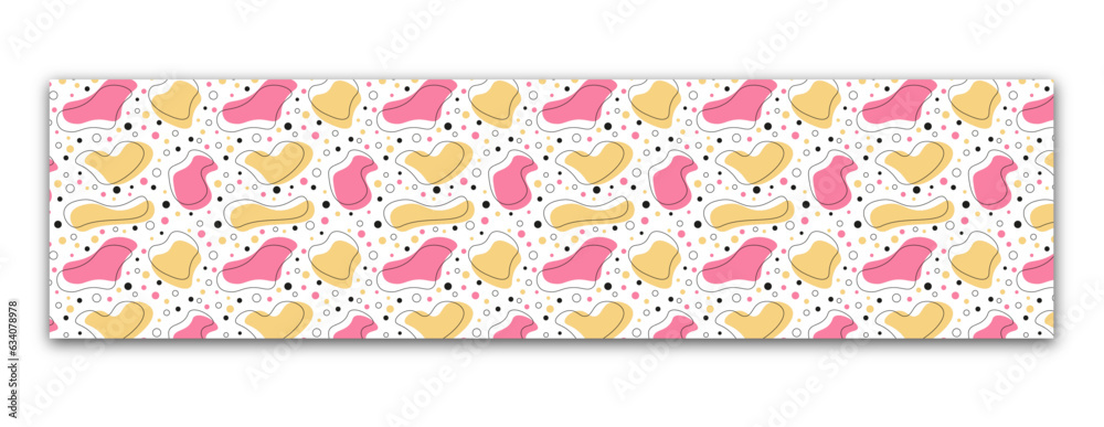 Web banner with pink and yellow pattern. Abstract background for banner. Vector illustration Web banner with pink and yellow pattern. Abstract background for banner. Vector illustration