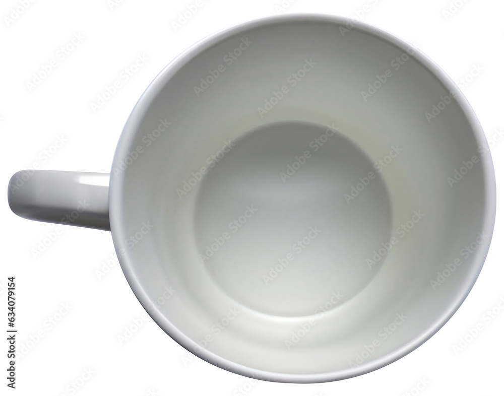 Top view of empty coffee cup. Mug isolated on background Top view of empty coffee cup. Mug isolated on background
