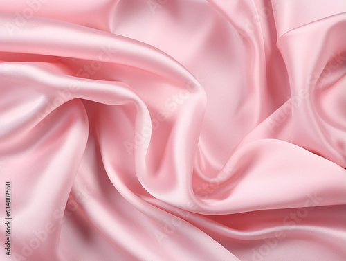 pink silk fabric in large folds background