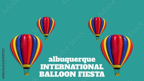 Hot air balloon animation. to commemorate the Albuquerque international balloon fiesta photo