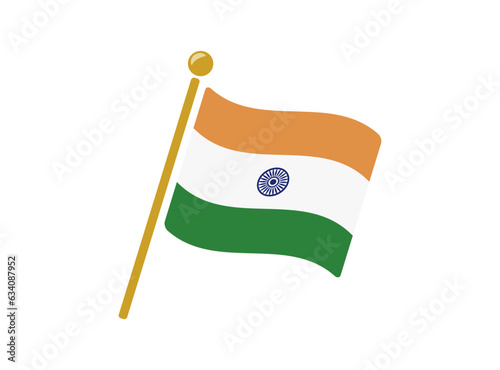 インドの国旗アイコン ベクターイラスト
