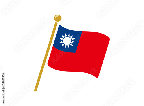 台湾の国旗アイコン ベクターイラスト
