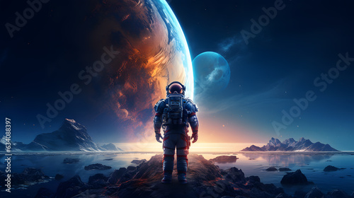 Cosmic Exploration: Astronaut Embarking on Celestial Journey © Abzal