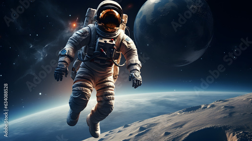 Cosmic Exploration: Astronaut Embarking on Celestial Journey