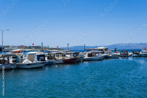 Boats Waiting on Izmir Cesme Beach