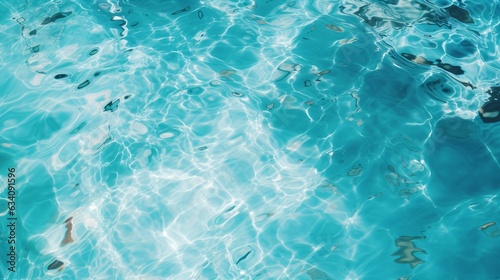arrière plan graphique texture d'eau de piscine avec effet de caustique, illustration ia générative © sebastien montier