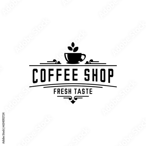 coffee cup logo vector design, cafe logo