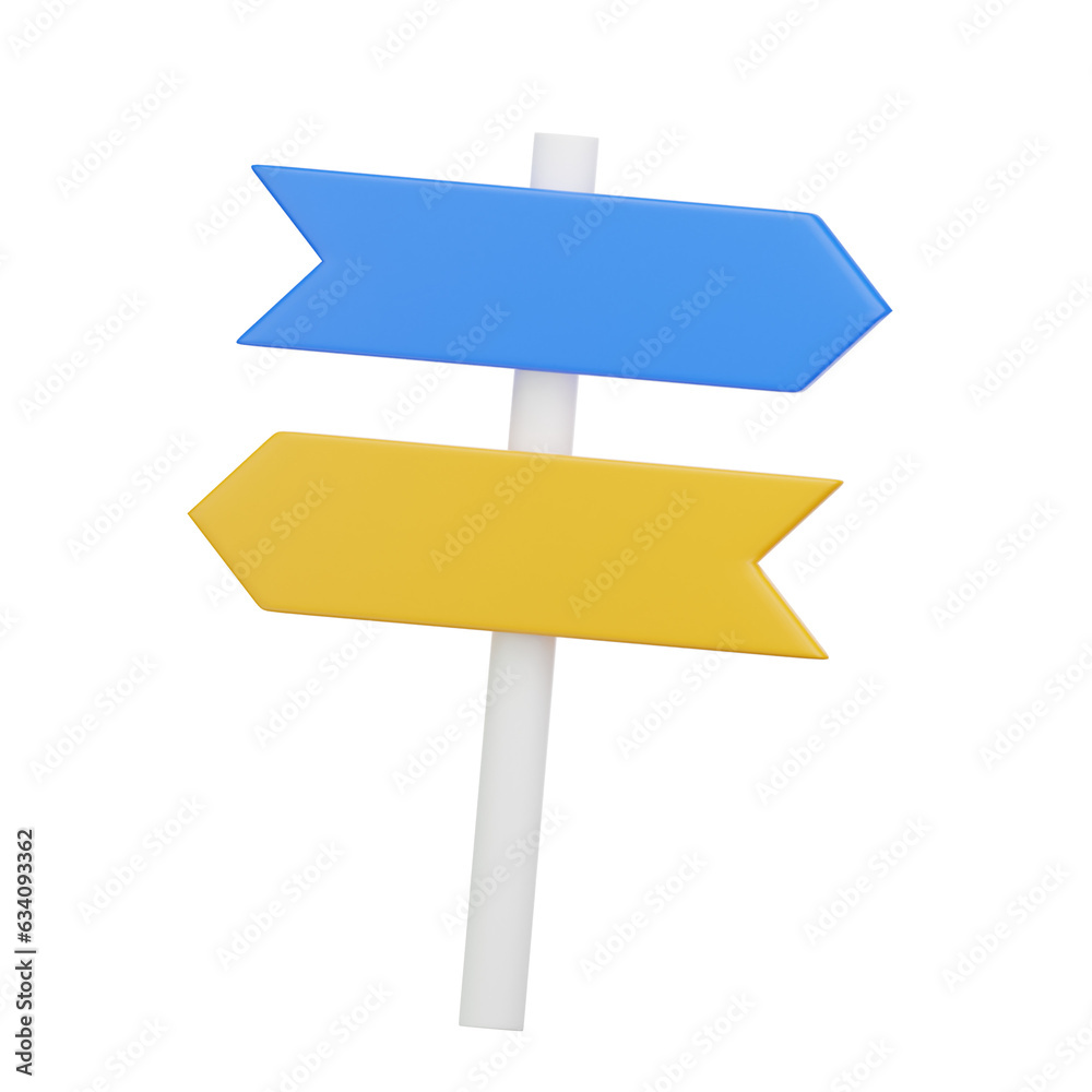 3d render illustration of road sign isolated on white. Travel icon summer vacation concept 3d render illustration of road sign isolated on white. Travel icon summer vacation concept