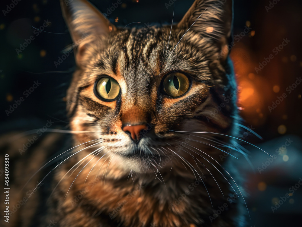 Сat portrait close up created with Generative AI technology Сat portrait close up created with Generative AI technology