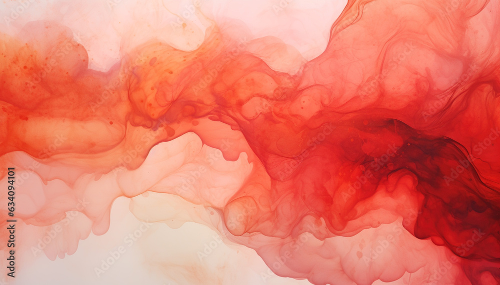 mesmerizing abstract liquid ink flow swirls, gradients, background pattern, red, pink and orange