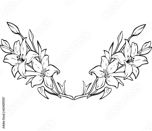 Lilies black and white 