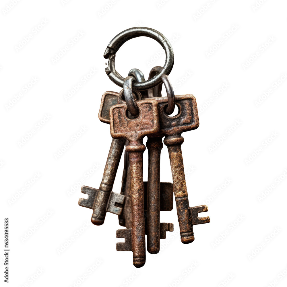 Aged keys on a ring
