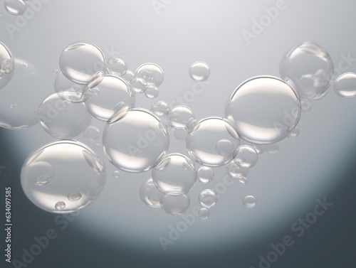zoom beautiful transparent soap bubbles pattern on a gray background wallpaper