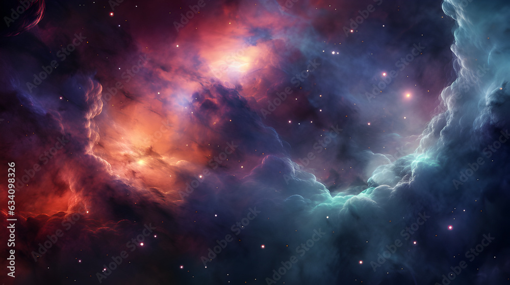 Space Nebula Background. Illustration  of Galaxy Stars Background. Astronomy Background as Wallpaper.