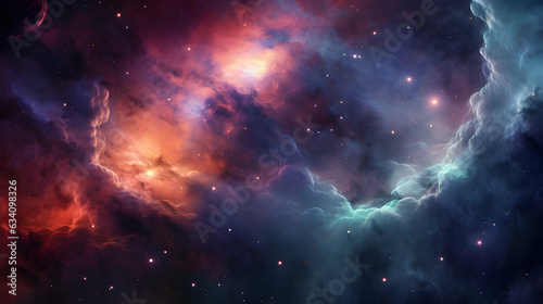 Space Nebula Background. Illustration  of Galaxy Stars Background. Astronomy Background as Wallpaper.