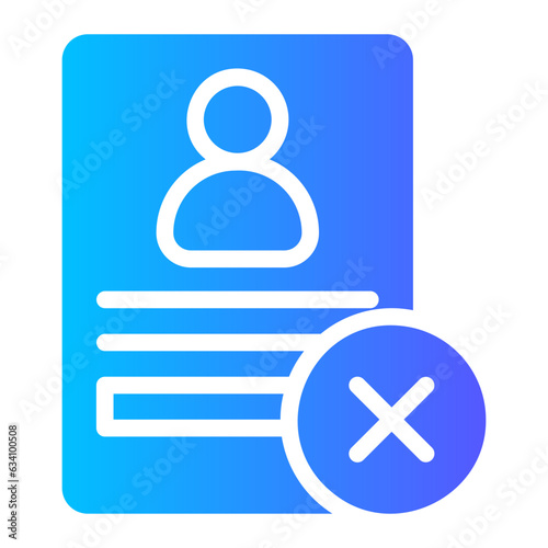 rejected gradient icon