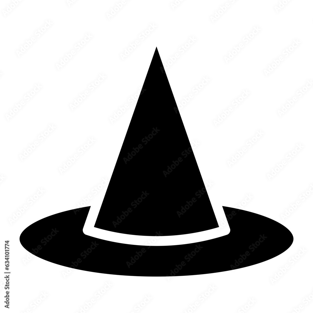 Fototapeta premium witch hat glyph 