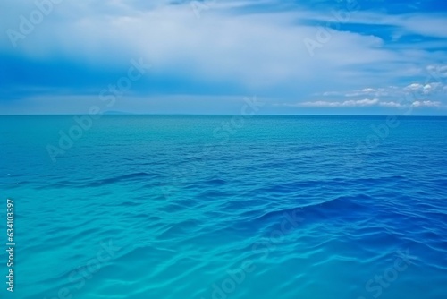 The ocean is colored in blue hue. Generative AI © Bellamy