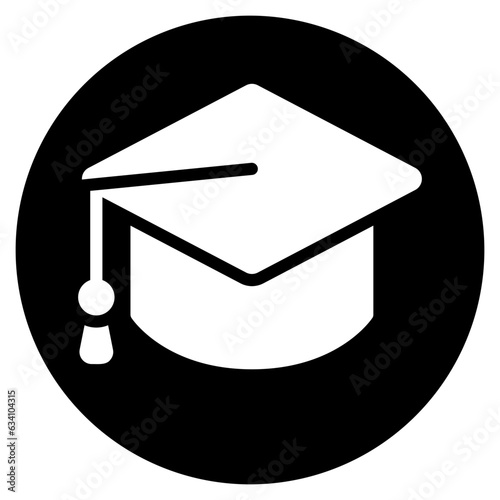 mortarboard glyph icon