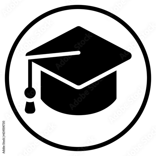 mortarboard glyph icon