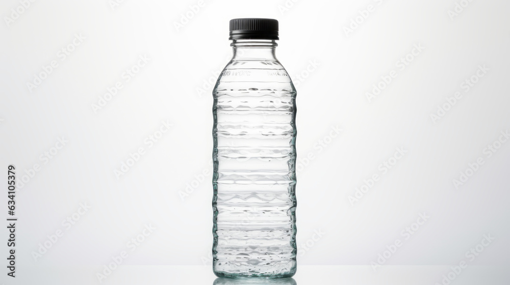 Collapsible water bottle isolated on white background
