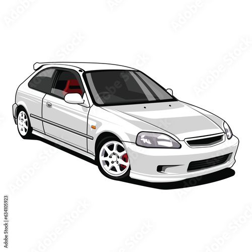 Civic Car illustration vector design