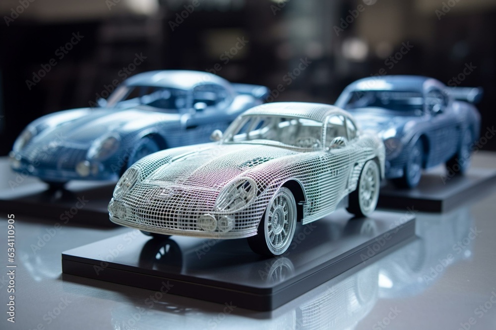 Three-dimensional automobile models. Generative AI